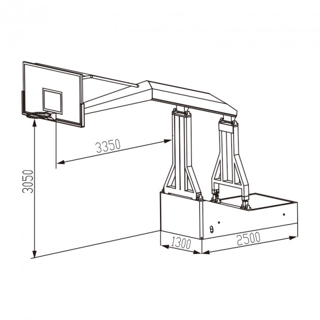 Баскетбольная стойка YLJ-5A (FIBA)
