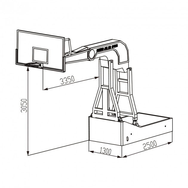 Баскетбольная стойка YLJ-5B (FIBA)
